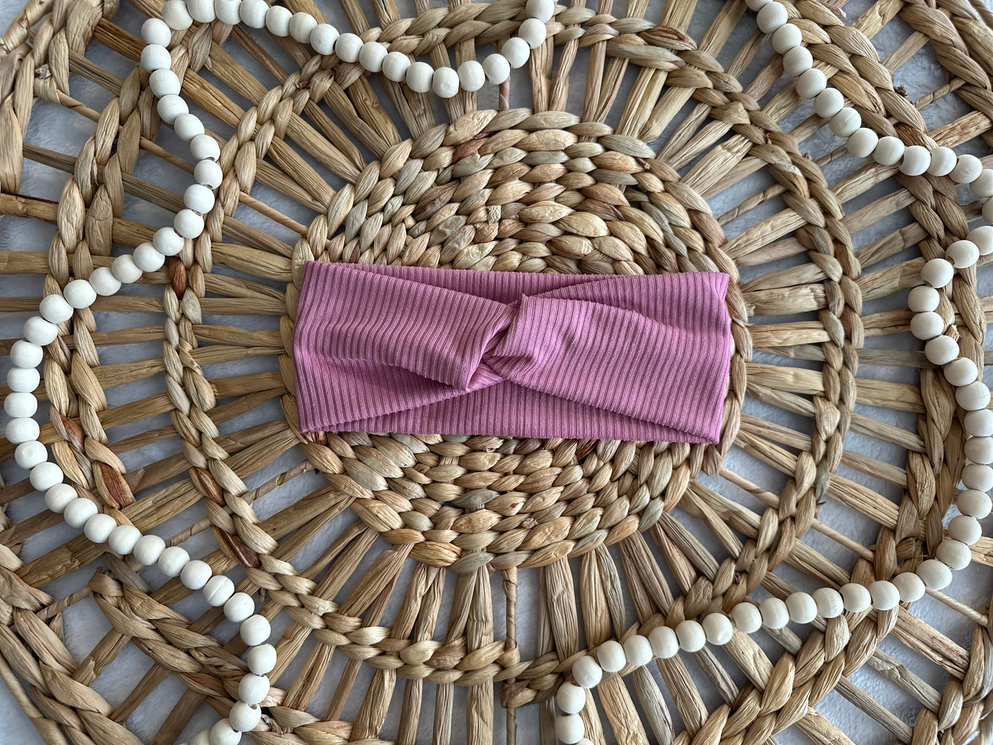 Adult Twist Headband Rose Pink