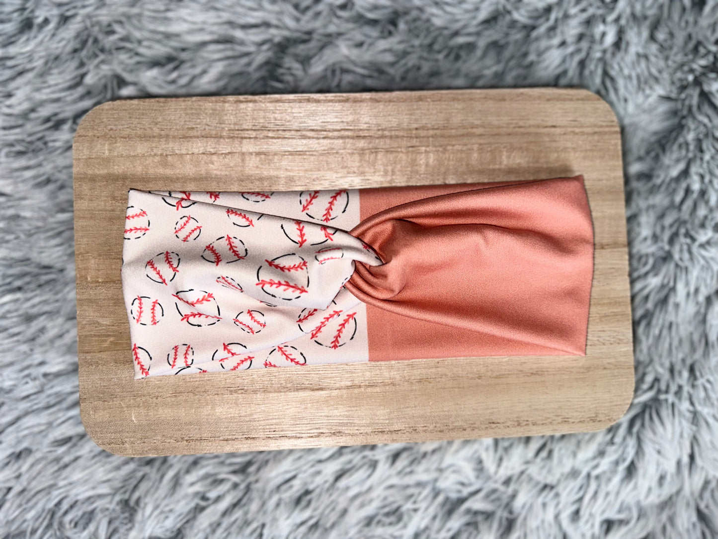 Adult Twist Headband Vintage Baseball