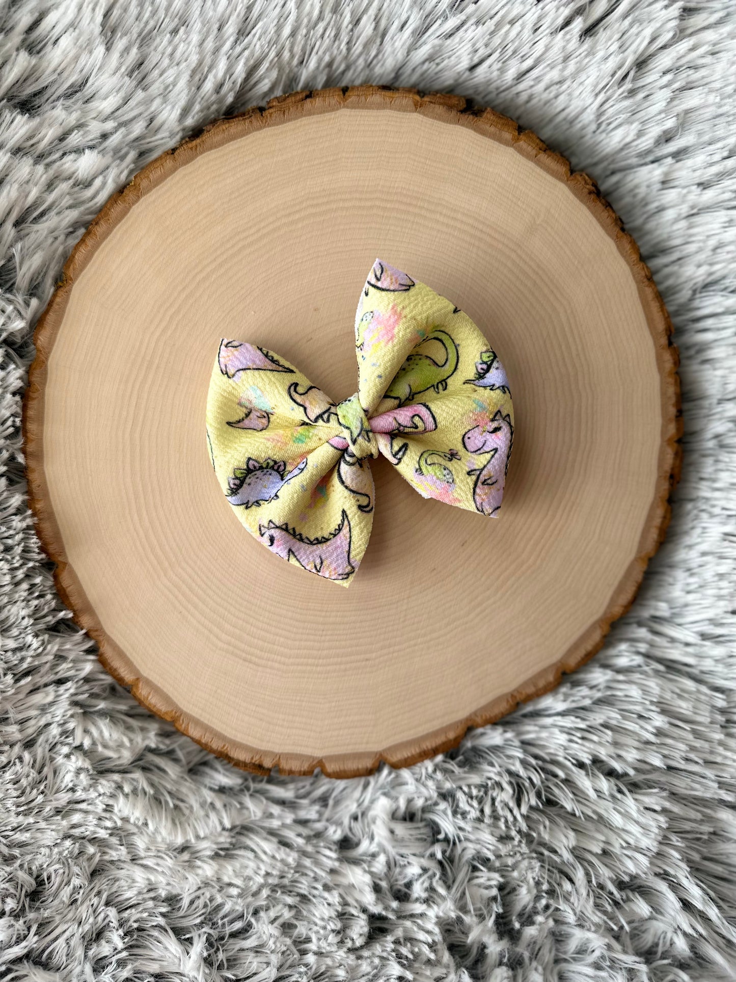 Yellow Dinos with Bows
