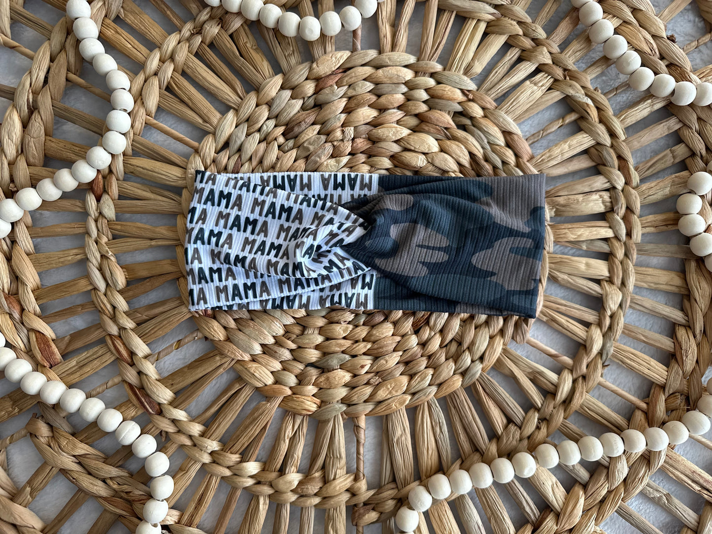 Adult Twist Headband Camo Mama