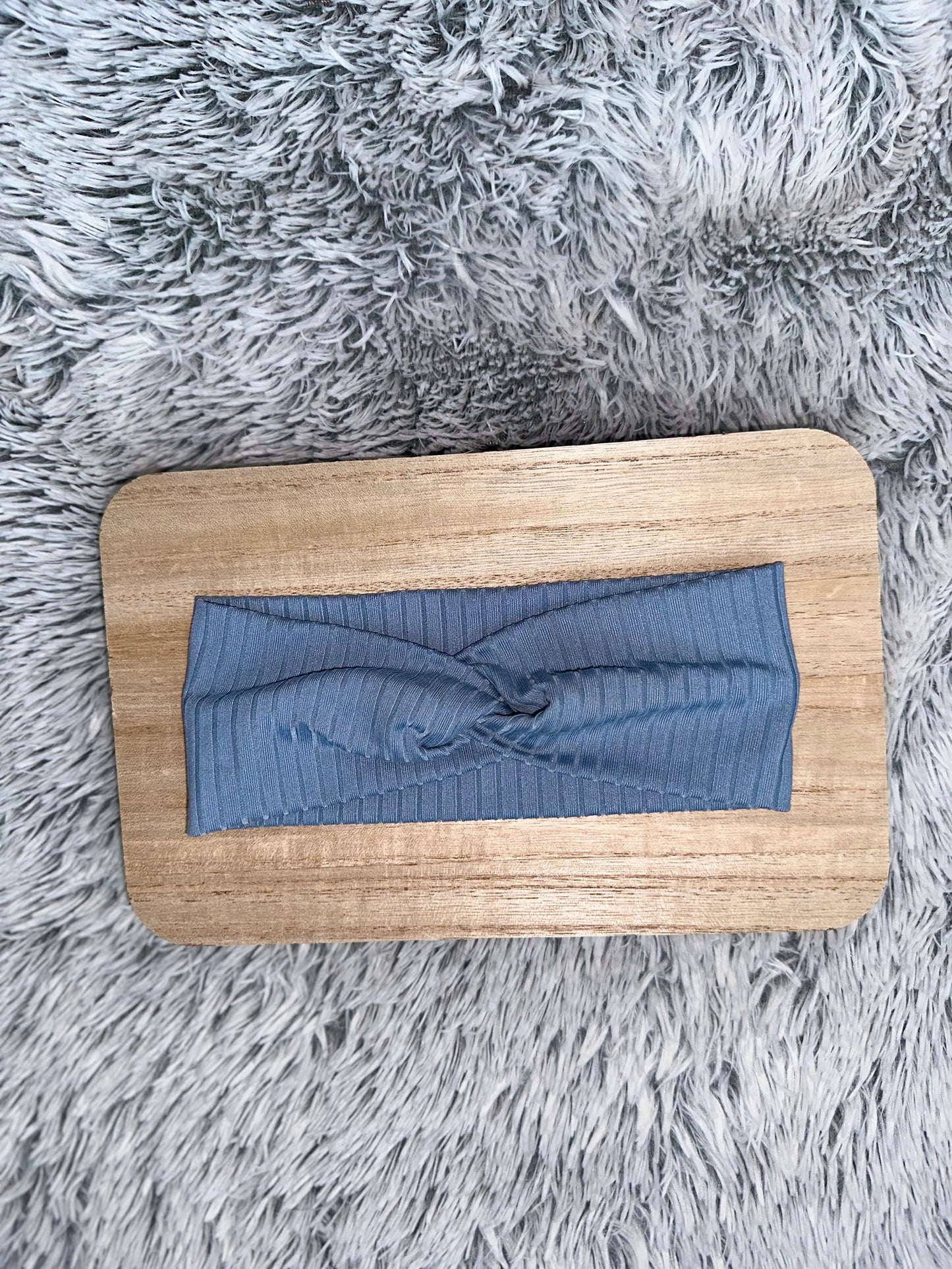 Adult Twist Headband Steel Blue