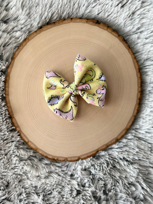 Yellow Dinos with Bows