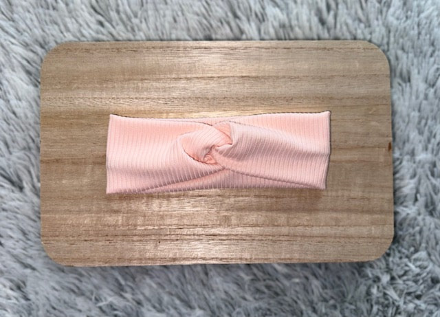 Adult Twist Headbands Baby Pink
