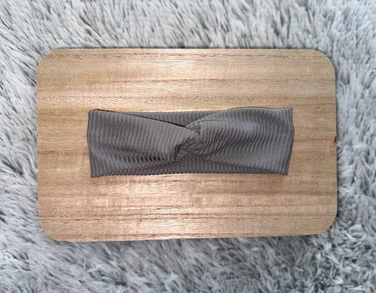 Adult Twist Headbands Gray